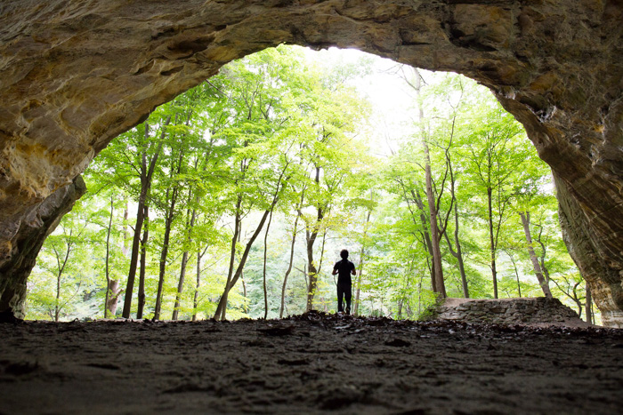 Self-portrait at the Council Overhang, Starved Rock State Park